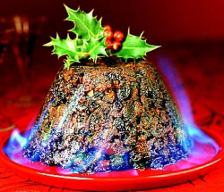 Падуб-остролист - традиционное украшение рождественского пудинга в Англии